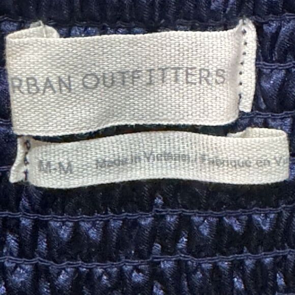 Urban Outfitters UO Constellation Velvet Dress Size Medium Blue Star Print Midi - Picture 3 of 11